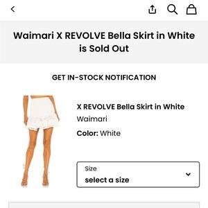 X Revolve Bella Skirt - Waimari white medium